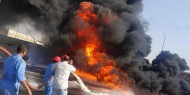 بالفيديو|| حريق هائل بخط بترول يلتهم عشرات السيارات في مصر