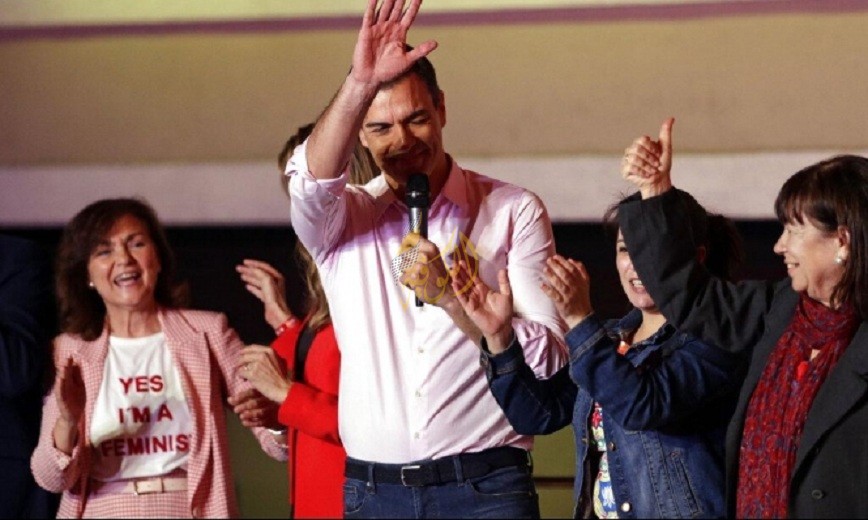 سانشيز يعلن فوزه بالانتخابات، الليلة الماضية