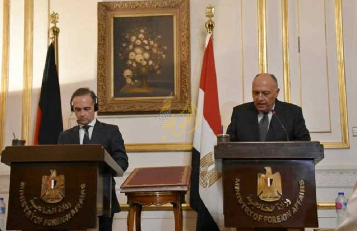 وزير الخارجية سامح شكرى - ايكو ماس وزير خارجية المانيا